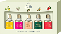 No.4711 Acqua Colonia Miniature EdC Set = Starfruit&White Flower 8ml+Pink Pepper&Grapefruit 8ml+Blood Orange&Basil 8ml+White Peach&Coriander 8ml+Lychee &White Mint 8ml